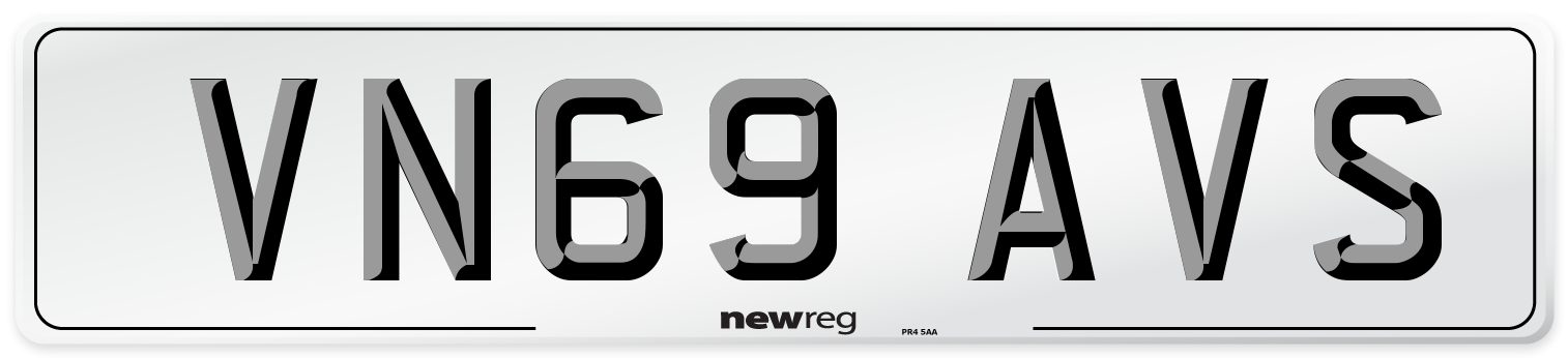 VN69 AVS Number Plate from New Reg